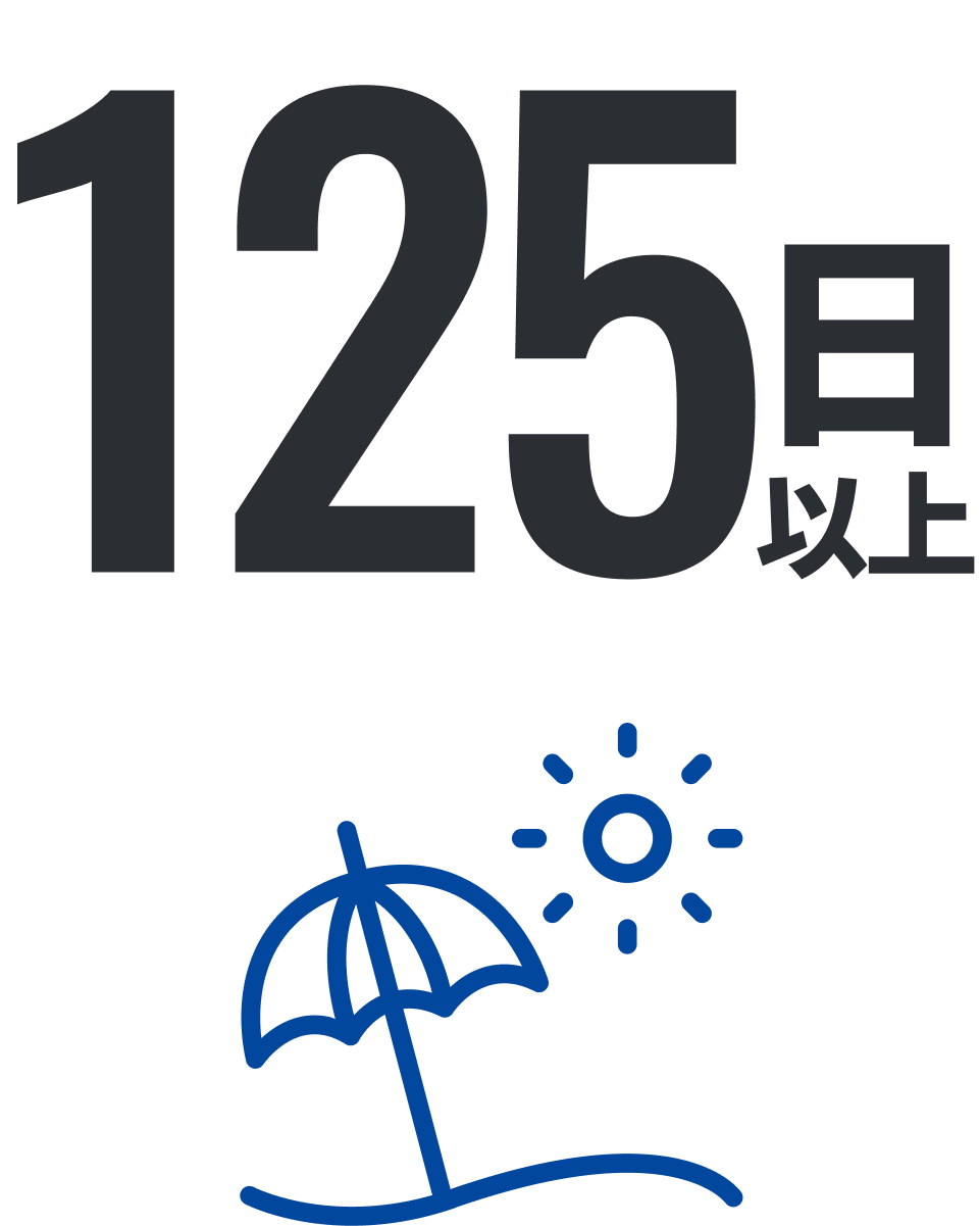 125日以上